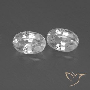 Gemas de Circón Blanco natural de 1.66 ct, Ovalada, VVS