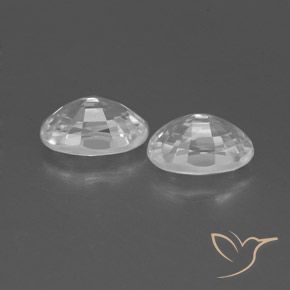 Gemas de Circón Blanco natural de 1.66 ct, Ovalada, VVS
