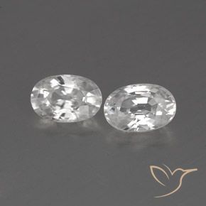 1.65ctw Natural Blanco Circón, Ovalada, VVS-VS