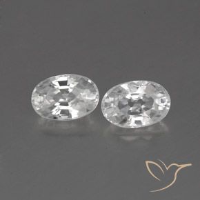 1.71ctw Natural Blanco Circón, Ovalada, VVS-VS