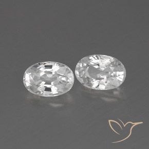 Gemas de Circón Blanco natural de 1.71 ct, Ovalada, VVS-VS