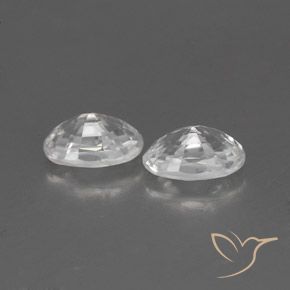 Gemas de Circón Blanco natural de 1.71 ct, Ovalada, VVS-VS