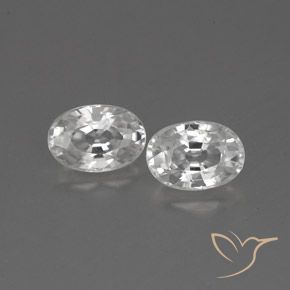 1.71ctw Natural Blanco Circón, Ovalada, VVS