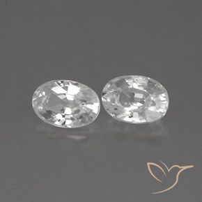 Gemas de Circón Blanco natural de 1.71 ct, Ovalada, VVS