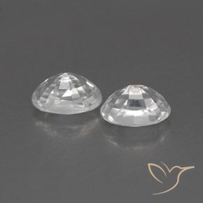 Gemas de Circón Blanco natural de 1.75 ct, Ovalada, VVS-VS