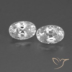1.76ctw Natural Blanco Circón, Ovalada, VVS-VS