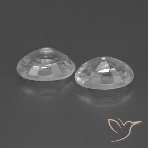 Gemas de Circón Blanco natural de 1.69 ct, Ovalada, VVS