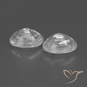 Gemas de Circón Blanco natural de 1.77 ct, Ovalada, VVS