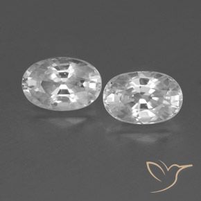 1.68ctw Natural Blanco Circón, Ovalada, VVS-VS