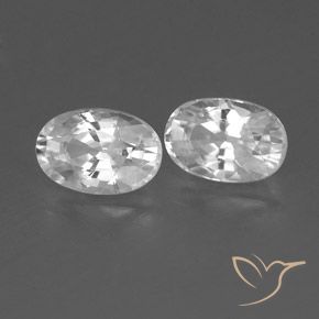 Gemas de Circón Blanco natural de 1.68 ct, Ovalada, VVS-VS