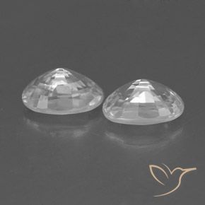 Gemas de Circón Blanco natural de 1.68 ct, Ovalada, VVS-VS