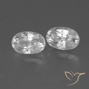 Gemas de Circón Blanco natural de 1.66 ct, Ovalada, VVS-VS