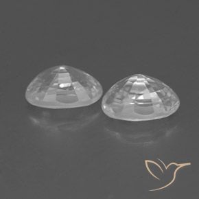 Gemas de Circón Blanco natural de 1.66 ct, Ovalada, VVS-VS