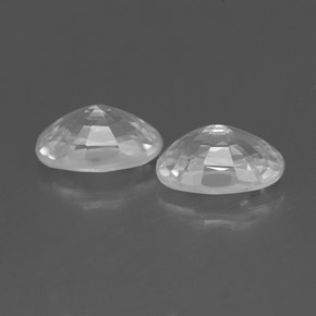 Gemas de circón blanco natural de 1,59 ct, corte óvalo, VVS-VS
