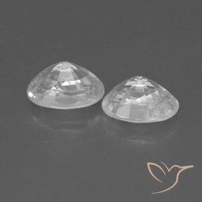Gemas de Circón Blanco natural de 1.65 ct, Ovalada, VS