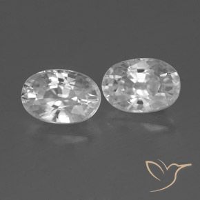 Gemas de Circón Blanco natural de 1.74 ct, Ovalada, VVS