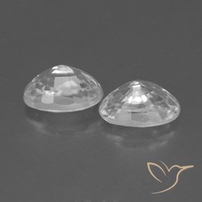 Gemas de Circón Blanco natural de 1.74 ct, Ovalada, VVS