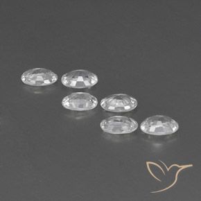 Gemas de Circón Blanco natural de 3.95 ct, Ovalada, VVS-VS