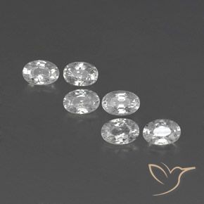 4.49ctw Natural Blanco Circón, Ovalada, VVS-VS