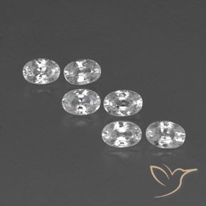 4.87ctw Natural Blanco Circón, Ovalada, VVS-VS