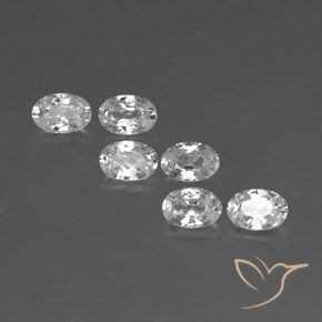 4.23ctw Natural Blanco Circón, Ovalada, VVS-VS
