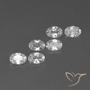 Gemas de Circón Blanco natural de 4.23 ct, Ovalada, VVS-VS