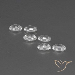 Gemas de Circón Blanco natural de 4.23 ct, Ovalada, VVS-VS