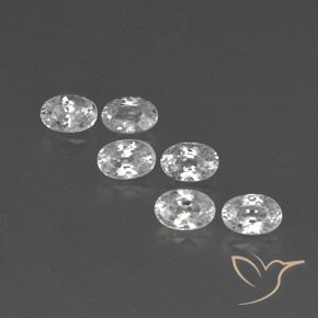 4.86ctw Natural Blanco Circón, Ovalada, VVS-VS