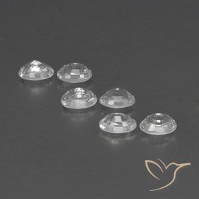 Gemas de Circón Blanco natural de 4.86 ct, Ovalada, VVS-VS