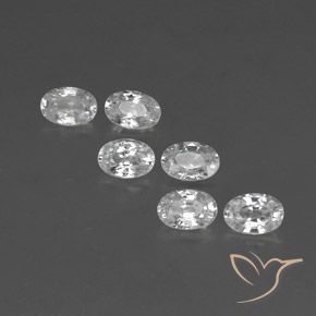 4.57ctw Natural Blanco Circón, Ovalada, VVS-VS
