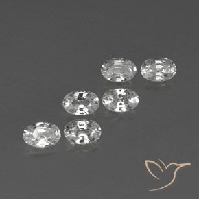 Gemas de Circón Blanco natural de 4.55 ct, Ovalada, VVS-VS