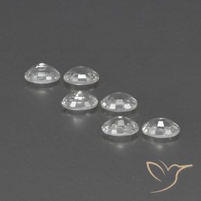 Gemas de Circón Blanco natural de 4.55 ct, Ovalada, VVS-VS