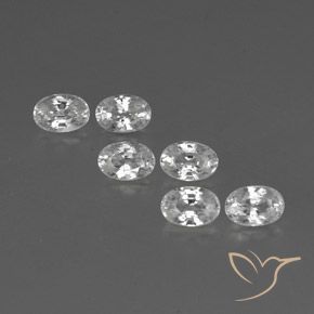 4.70ctw Natural Blanco Circón, Ovalada, VVS-VS