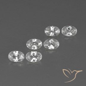 Gemas de Circón Blanco natural de 4.70 ct, Ovalada, VVS-VS