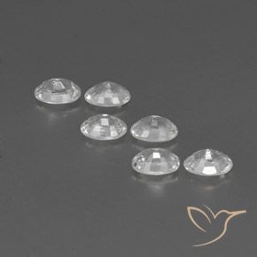 Gemas de Circón Blanco natural de 4.70 ct, Ovalada, VVS-VS