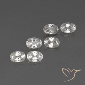 Gemas de Circón Blanco natural de 4.79 ct, Ovalada, VVS-VS