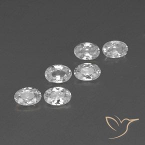 Gemas de Circón Blanco natural de 4.13 ct, Ovalada, VVS-VS