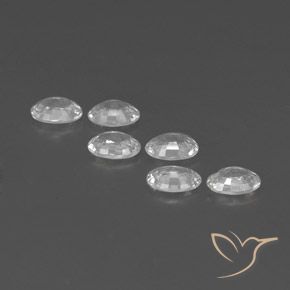 Gemas de Circón Blanco natural de 4.13 ct, Ovalada, VVS-VS