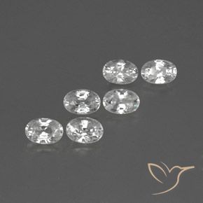 Gemas de Circón Blanco natural de 4.70 ct, Ovalada, VVS-VS