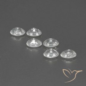 Gemas de Circón Blanco natural de 4.70 ct, Ovalada, VVS-VS