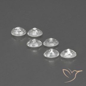 Gemas de Circón Blanco natural de 4.82 ct, Ovalada, VVS-VS