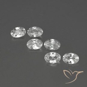 4.02ctw Natural Blanco Circón, Ovalada, VVS-VS