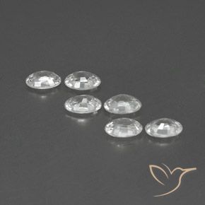 Gemas de Circón Blanco natural de 4.02 ct, Ovalada, VVS-VS