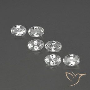 4.39ctw Natural Blanco Circón, Ovalada, VVS-VS