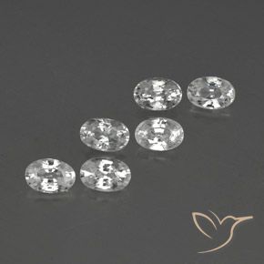 Gemas de Circón Blanco natural de 4.63 ct, Ovalada, VVS-VS