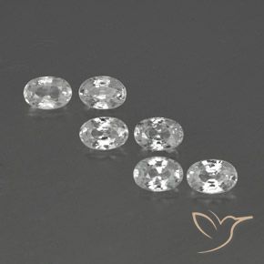 4.61ctw Natural Blanco Circón, Ovalada, VVS-VS