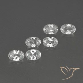 Gemas de Circón Blanco natural de 4.61 ct, Ovalada, VVS-VS