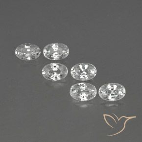 4.82ctw Natural Blanco Circón, Ovalada, VVS-VS