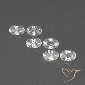 4.98ctw Natural Blanco Circón, Ovalada, VVS-VS