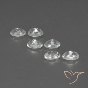 Gemas de Circón Blanco natural de 4.98 ct, Ovalada, VVS-VS